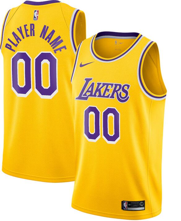 Los Angeles Lakers Nike Custom Swingman Jersey Gold Icon Edition Men NBA jerseys->los angeles lakers->NBA Jersey